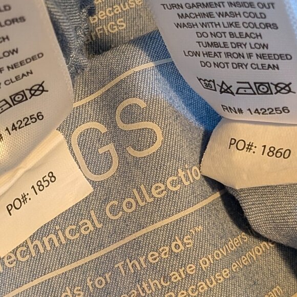 Figs Heather Indigo Blue Set Zamora Joggers & Catarina Scrub Top - Picture 6 of 11